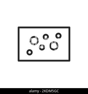 Icona linea colore pustola. Elemento vettoriale isolato. Illustrazione Vettoriale