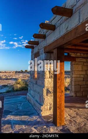 Percorso dei tronchi giganti nel Petrified Forest National Park, Arizona, Stati Uniti Foto Stock