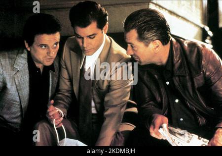 Goodfellas Joe Pesci, Ray Liotta e Robert De Niro Foto Stock