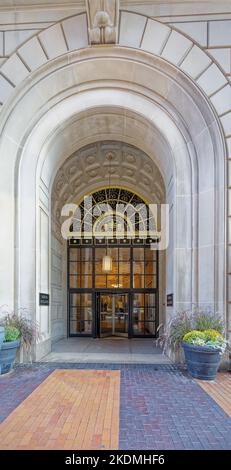 Hanna Building's East 14th Street. Foto Stock