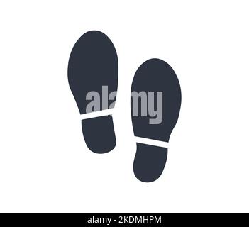 Vettore icona footprint isolato. Vettore di desing piatto. Illustrazione Vettoriale