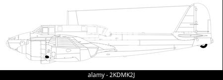 Kawasaki Ki-45 Toryu (Nick) Foto Stock