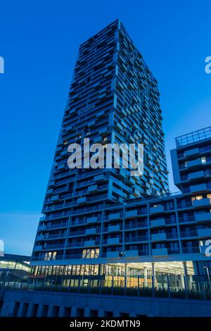 Vienna: Marina Tower nel 02. Leopoldstadt, Vienna, Austria Foto Stock