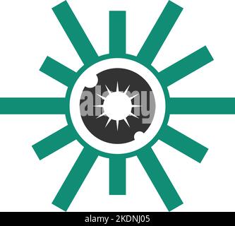 Logo per la cura degli occhi immagine identità del marchio Illustrazione Vettoriale
