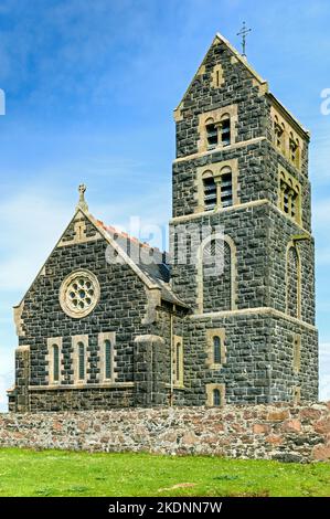 L'ex chiesa di San Edoardo sull'isola di Sanday, Scozia, Regno Unito. Foto Stock