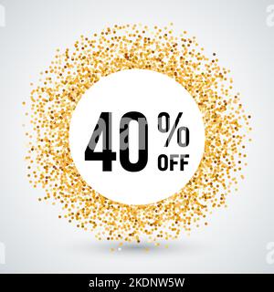 Golden Circle Frame con sconto del 40% Illustrazione Vettoriale