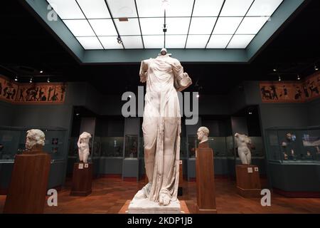 Mostra museale dedicata alla storia dell'impero romano Foto Stock