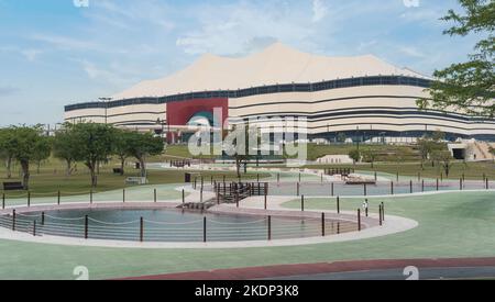 Doha, Qatar - Ottobre 10,22 :al-Bayt Stadium è uno dei locali della fifa 2022. Foto Stock