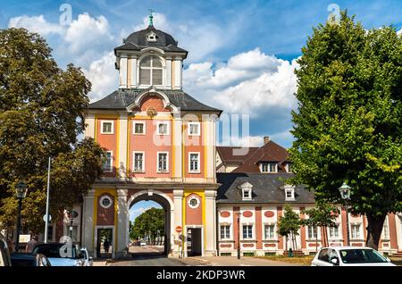 Bruchsal Palace, un complesso di palazzi barocchi a Baden-Wuerttemberg, Germania Foto Stock