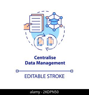 Centralizzare il concetto di gestione dei dati Illustrazione Vettoriale