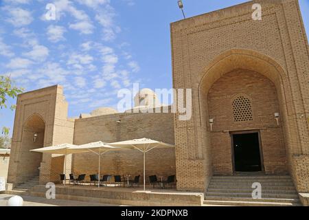 Abdulla Khan Tim, Khakikat Street, Centro storico, Bukhara, Provincia di Bukhara, Uzbekistan, Asia centrale Foto Stock