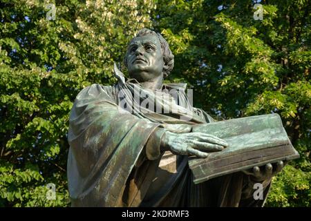 Statua Martin Lutero, Karl-Liebknecht-Straße, Mitte, Berlino, Germania Foto Stock