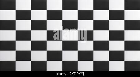 Piastrelle bianche e nere per il bagno, pareti pulite in ceramica, interni delle camere, decorazioni in marmo della piscina Illustrazione Vettoriale