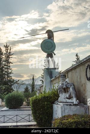 Re Leonida a ThermopiLES, Grecia Foto Stock