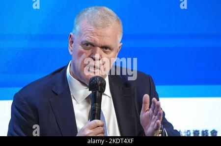 Noel Quinn, Group Chief Executive di HSBC, partecipa al Global Financial Leaders' Investment Summit al Four Seasons Hotel in Central.02NOV22 SCMP / Sam Tsang Foto Stock