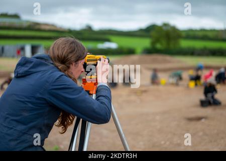 Foto di Jim Wileman - Ipplepen Archeology Site, Università di Exeter, 2019. Foto Stock