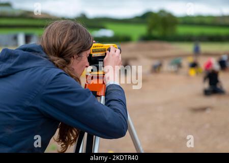 Foto di Jim Wileman - Ipplepen Archeology Site, Università di Exeter, 2019. Foto Stock