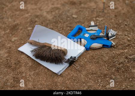 Foto di Jim Wileman - Ipplepen Archeology Site, Università di Exeter, 2019. Foto Stock