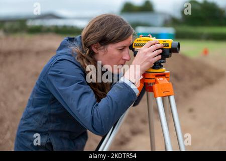 Foto di Jim Wileman - Ipplepen Archeology Site, Università di Exeter, 2019. Foto Stock