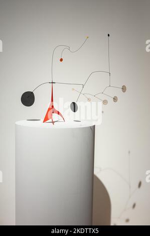 Alexander Calder (1898-1976) senza titolo lamiera mobile, filo e vernice 22 1/2 x 34 x 5 poll. (57,2 x 86,4 x 12,7 cm.) Eseguito circa 1942 stima USD 2.500.000 - USD 3.500.000 in mostra al Visionary: The Paul G. Allen Collection presentato alla Christie's New York Galleries nel Rockefeller Center di New York, NY il 8 novembre 2022. L'asta è destinata a svolgersi dal 9 al 10 novembre 2022 ed è stata valutata per oltre $1 miliardi di dollari. La collezione del filantropo Paul G. Allen, co-fondatore di Microsoft, comprende più di 150 capolavori che coprono 500 anni di storia dell'arte. Tutti i proventi andranno a vado Foto Stock