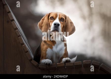 menzogne del cane da lepre Foto Stock