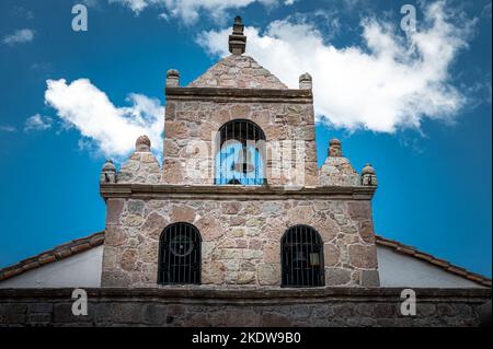 Chiesa di Balbanera, la prima chiesa costruita in Ecuador (1534). Virgen María Natividad de la Balbanera di Rioja. Foto Stock