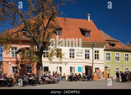 House on the Rock International Café, Sighisoara, Romania. Foto Stock