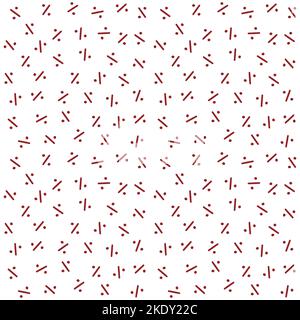 Pattern vettoriale senza giunture percentuale. % Di sconto rosso su sfondo bianco. Infinito sfondo per la vendita, la pubblicità. Illustrazione Vettoriale