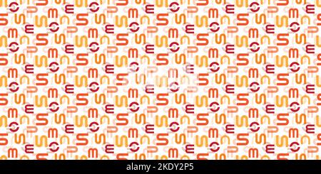motivo a strati senza cuciture con numeri e lettere. sfondo moderno e design delle superfici Illustrazione Vettoriale