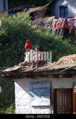 villaggio jupal nepal Foto Stock