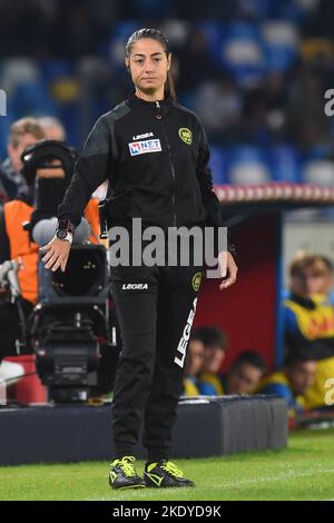 Napoli, Italia. 08th Nov 2022. Maria Sole Ferrieri Caputi referente durante la Serie Una partita tra SSC Napoli e Empoli FC allo Stadio Diego Armando Maradona Credit: Independent Photo Agency/Alamy Live News Foto Stock