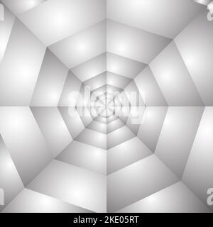 L'immagine di sfondo di un cerchio costituito da quadrati che si sviluppano a spirale dall'esterno verso l'interno. Foto Stock