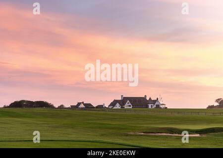 Tramonto sul Maidstone Country Club, East Hampton, NY Foto Stock