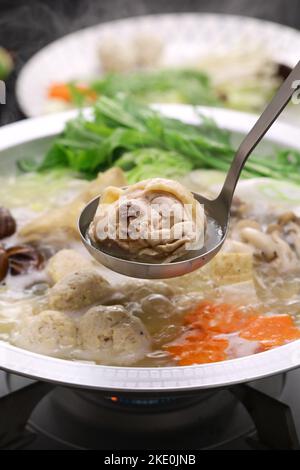 Mizutaki, hot pot di pollo alla giapponese stile Hakata Foto Stock