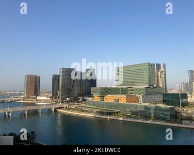 Una vista panoramica della Cleveland Clinic Abu Dhabi ad Abu Dhabi, Emirati Arabi Uniti Foto Stock