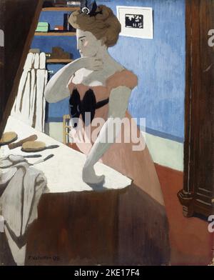 Misia al suo Dressing Table dell'artista svizzero/francese Félix Vallotton (1865-1925), tempera su cartone, 1898 Foto Stock