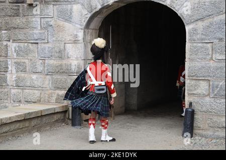Guardia della Cittadella di Halifax, sito storico nazionale di Halifax, Caanada Foto Stock
