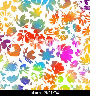 Sfondo quadrato di piccoli fiori colorati. Illustrazione vettoriale Illustrazione Vettoriale