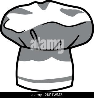 Un cuoco carino kawaii cuoco cappello clipart su uno sfondo bianco Illustrazione Vettoriale