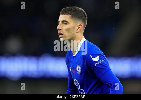 Kai Havertz #29 di Chelsea durante la partita del terzo turno della Carabao Cup Manchester City vs Chelsea allo stadio Etihad, Manchester, Regno Unito, 9th novembre 2022 (Foto di Conor Molloy/News Images) Foto Stock