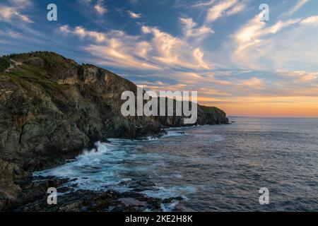 Sleepy Cove Headlands and surf, Crow Head, Terranova e Labrador NL, Canada Foto Stock