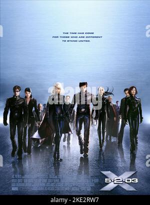 MARSDEN,HU,STEWART,BERRY,ASHMORE,JACKMAN,MCKELLEN,ROMIJN-STAMOS,STANFORD,JANSSEN, X-Men 2, 2003 Foto Stock