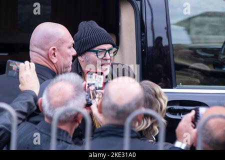 Roma, Italia. 09th Nov 2022. Il cantante italiano Vasco Rossi arriva al Campidoglio Palace di Roma (Foto di Matteo Nardone/Pacific Press) Credit: Pacific Press Media Production Corp./Alamy Live News Foto Stock