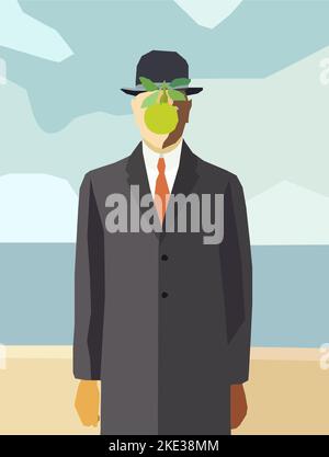 Il Figlio dell'uomo dipinge dopo astrazione, René Magritte Foto Stock