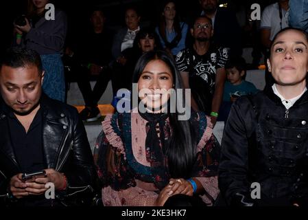 Città satellite, Messico. 9th Nov 2022. Yalitza Aparicio durante la Pantera Nera: Wakanda Forever Fan Event al Plaza Satelite il 9 novembre 2022 a Satelite City, Messico. (Credit Image: © Carlos Tischler/eyepix via ZUMA Press Wire) Foto Stock