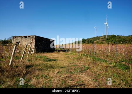 Rivoli Veronese (VR), Italia, alcune centrali eoliche Foto Stock