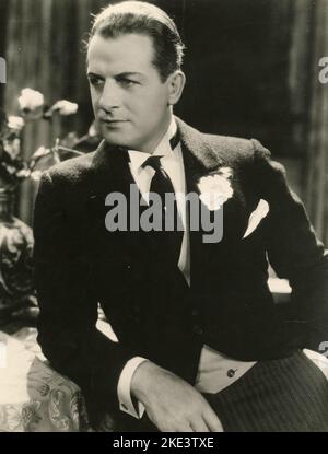 L'attore inglese Reginald Denny nel film The Night Bird, 1928 Foto Stock