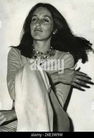 Cantante, cantautore e attivista americano Joan Baez, 1970s Foto Stock