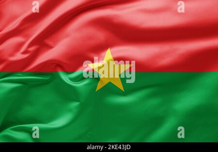 Bandiera nazionale del Burkina Faso Foto Stock