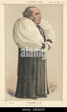 VANITY FAIR SPY CARTOON Dr Thomson 'l'arcivescovo della società' di Ape 1871 Foto Stock